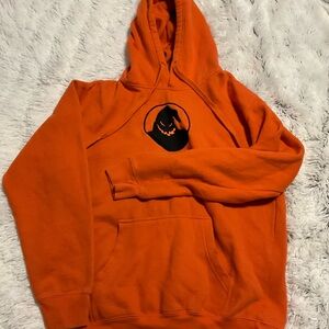 Orange embroidered Oogie boogie Hoodie